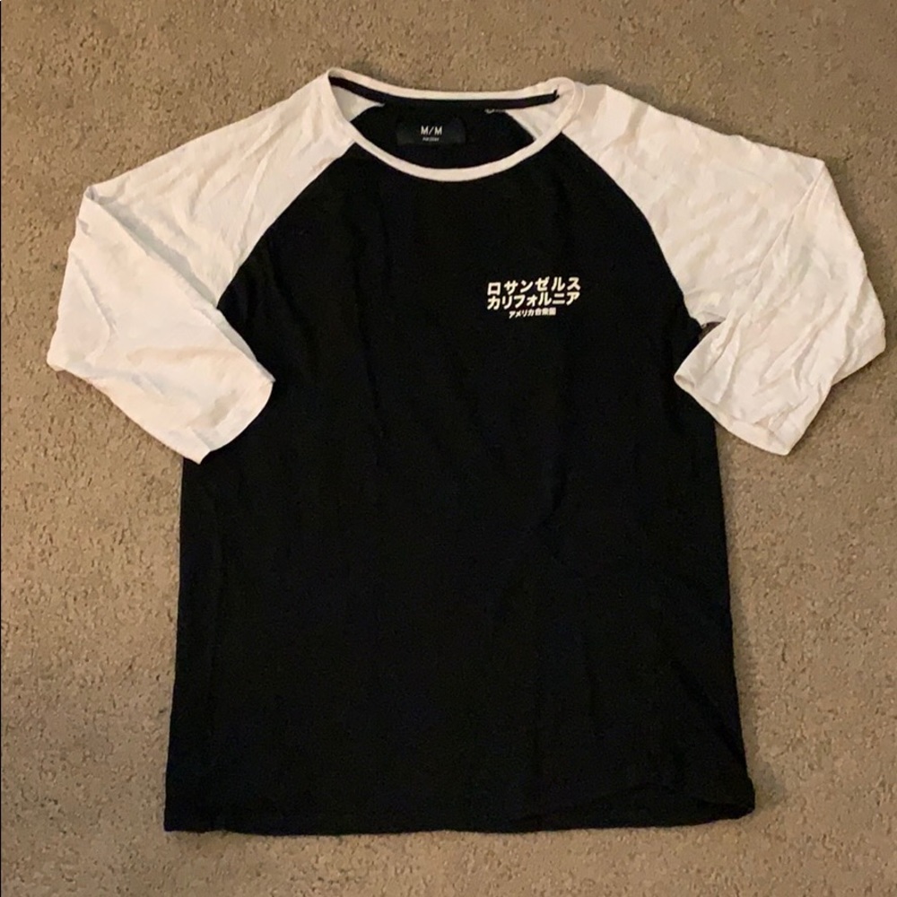 Cotton On Tiger Japanese Letter Baseball Tee